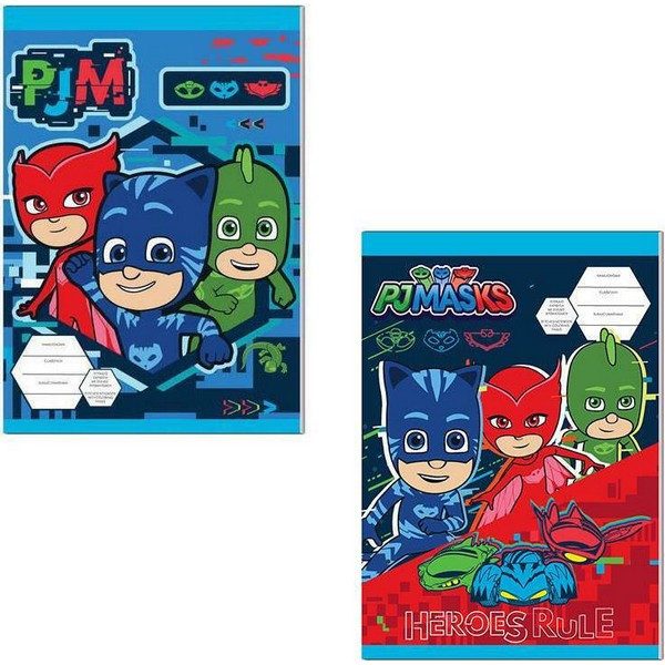 PJ MASKS τετράδιο καρφίτσα 17x25cm 40Φύλλα – Διακάκης – Σχολικά Τετράδια