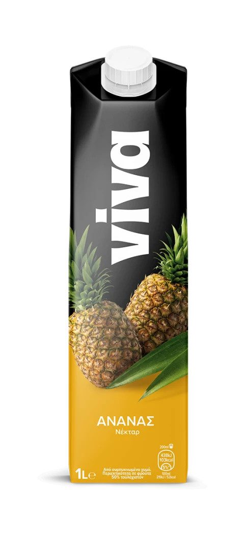 VIVA χυμός νέκταρ με ανανά 1lt – Χυμοί