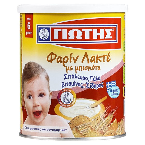 ΓΙΩΤΗΣ φαρίν λακτέ με μπισκότα 300gr – Γιώτης – Βρεφικές Κρέμες και Έτοιμα Γεύματα