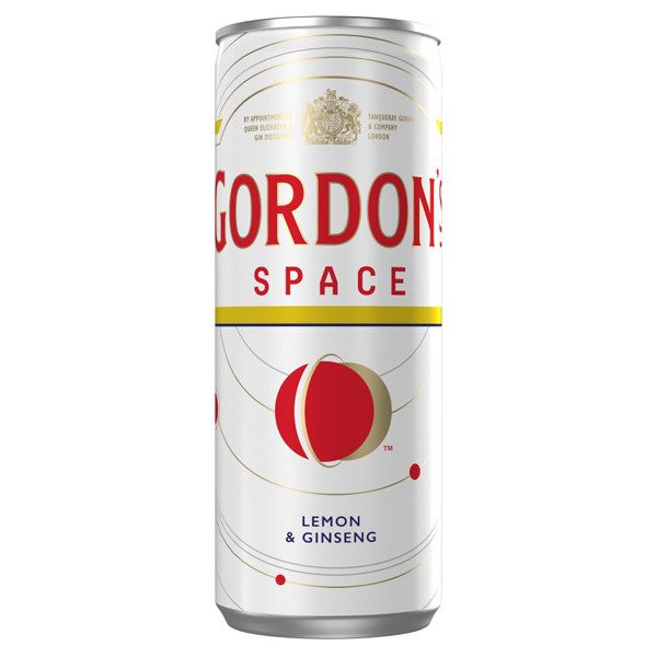 GORDON'S Space αλκοολούχο ποτό λεμόνι και τζίνσενγκ 250ml – Ποτά
