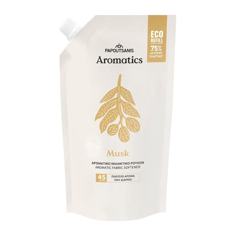 ΠΑΠΟΥΤΣΑΝΗΣ Aromatics μαλακτικό ρούχων musk 45μεζ σακούλα 900ml – Παπουτσάνης – Μαλακτικά Ρούχων