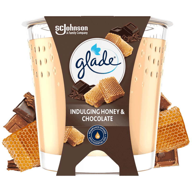 GLADE αρωματικό κερί μέλι και σοκολάτα 112gr – Κεριά