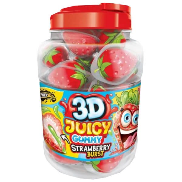 JOHNY BEE τσίχλες φράουλα 60x18gr – Καραμέλες, Γλειφιτζούρια και Τσίχλες