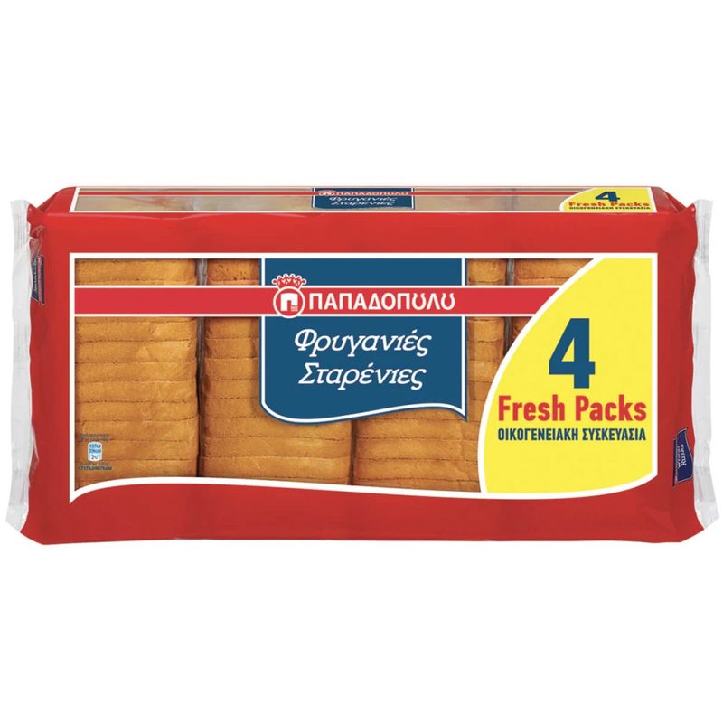 ΠΑΠΑΔΟΠΟΥΛΟΥ φρυγανιές σταρένιες 510gr – Παπαδοπούλου – Αρτοσκευάσματα