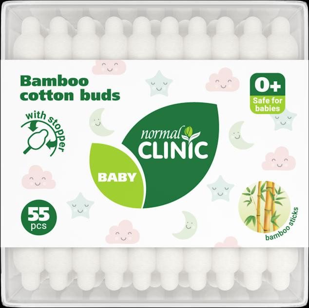 NORMAL CLINIC ωτοκαθαριστές bamboo παιδικές ασφαλείας κουτί 155τεμ – Μπατονέτες