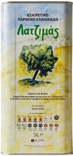 ΛΑΤΖΙΜΑΣ ελαιόλαδο εξαιρετικά παρθένο 5lt – Λατζιμάς