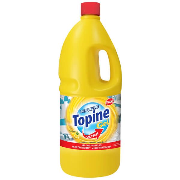 TOPINE χλωρίνη παχύρρευστη με λεμόνι 2lt – Καθαριστικά Μπάνιου