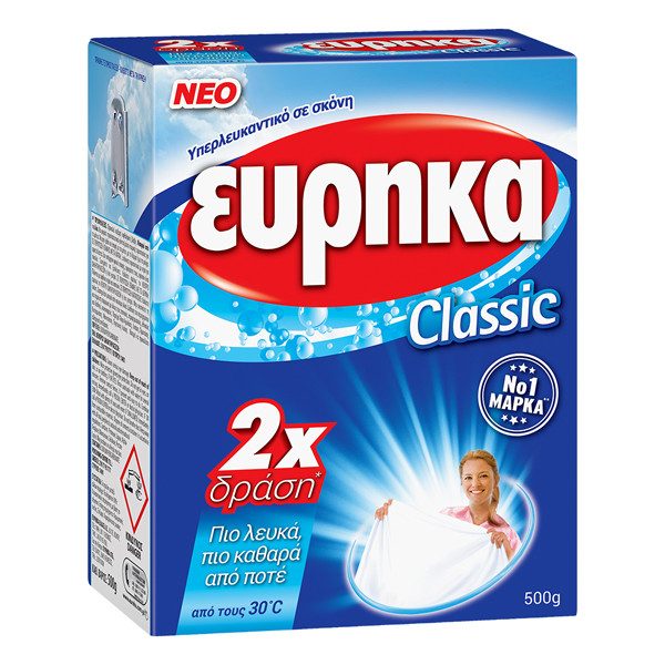 ΕΥΡΗΚΑ classic υπερλευκαντικό σε σκόνη 500gr – Εύρηκα – Ενισχυτικά Πλύσης