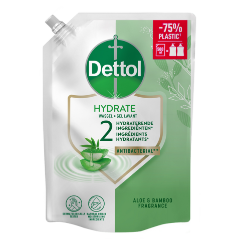 DETTOL κρεμοσάπουνο αλόη και μπαμπού σακούλα 500ml – Προϊόντα Καθαρισμού Σώματος