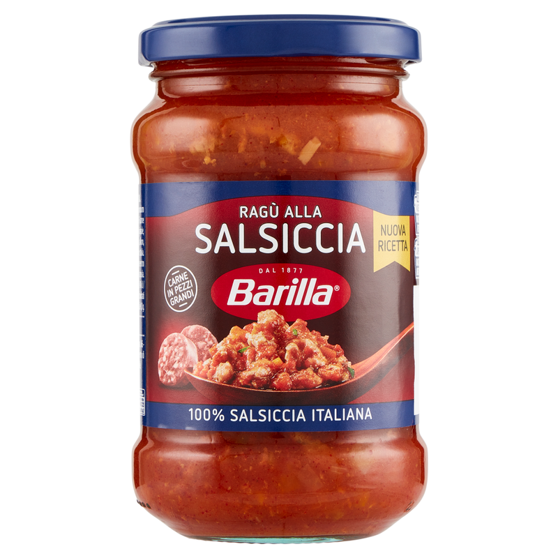 BARILLA σάλτσα ζυμαρικών Ragu Salsiccia 300gr – Σάλτσες και Dressings