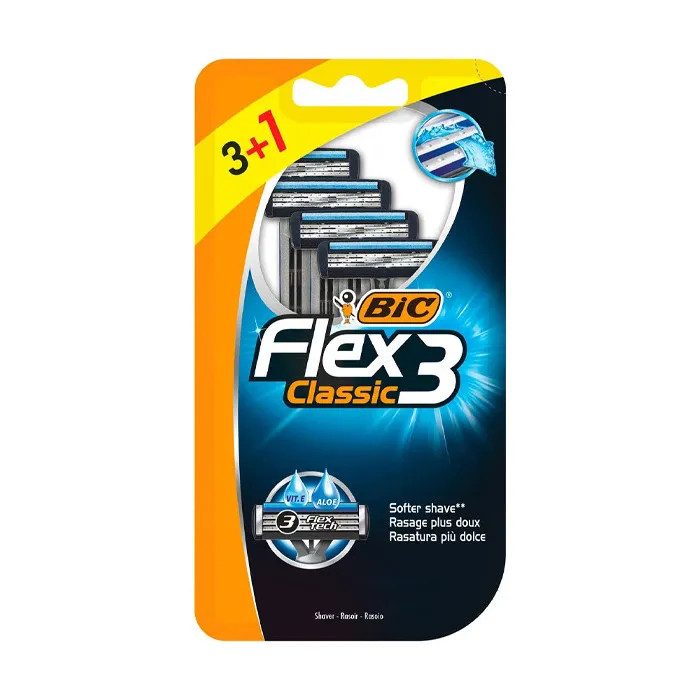 BIC ξυραφάκια Flex Classic με 3 λεπίδες 4τεμ