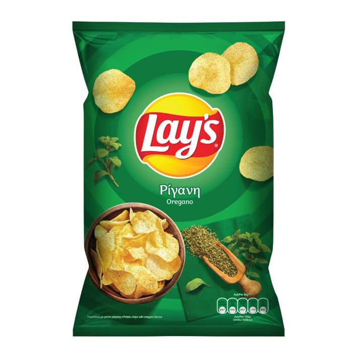 TASTY SNACKS Lay's πατατάκια chips με ρίγανη 100gr