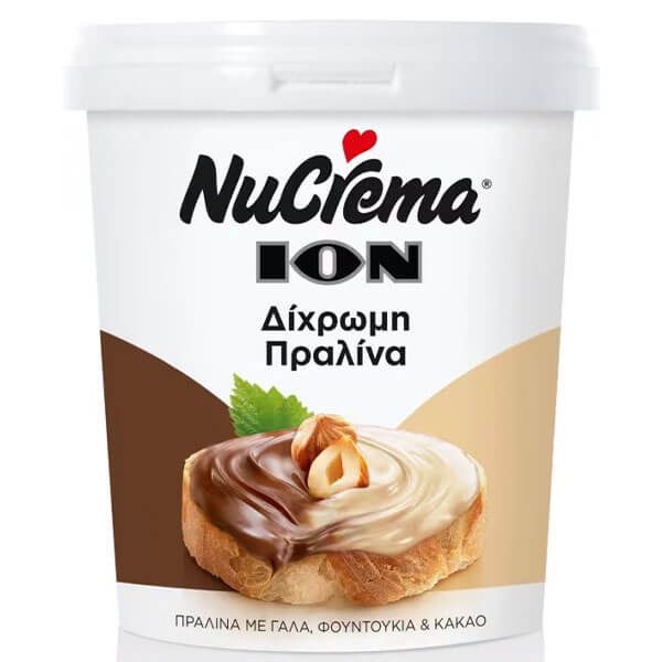 ΙΟΝ πραλίνα nucrema δίχρωμη 380gr – Είδη Επάλειψης