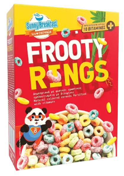 SUNNY BREAKFAST δημητριακά frooty rings 375gr