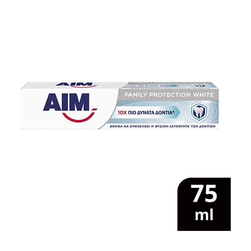 AIM οδοντόκρεμα family protection white 75ml – Οδοντόκρεμες