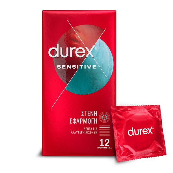 DUREX προφυλακτικά sensitive στενή εφαρμογή 12τεμ