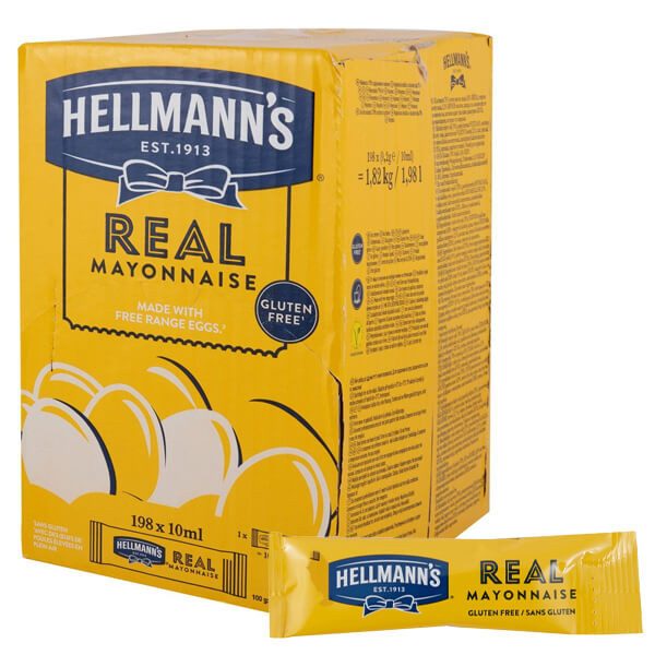 HELLMANN'S μαγιονέζα μερίδες 198x10ml – Σάλτσες και Dressings