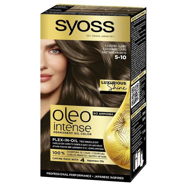 SYOSS βαφή μαλλιών oelo intense σκούρο ανοιχτό 5-10 – Βαφές Μαλλιών