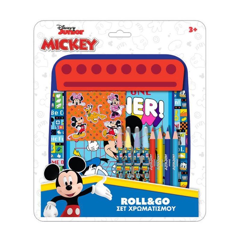 ΔΙΑΚΑΚΗΣ σετ χρωματισμού disney mickey-minnie roll και go 21x24,5cm – Διακάκης – Σετ Ζωγραφικής