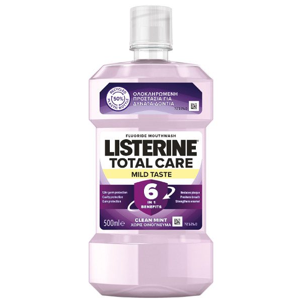 LISTERINE στοματικό διάλυμα total care με ήπια γέυση 500ml – Στοματικά Διαλύματα