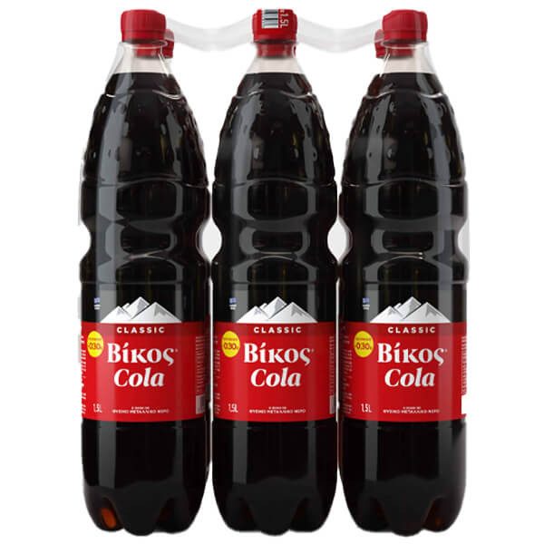 ΒΙΚΟΣ αναψυκτικό cola μπουκάλι 6x1,5lt – Βίκος – Αναψυκτικά