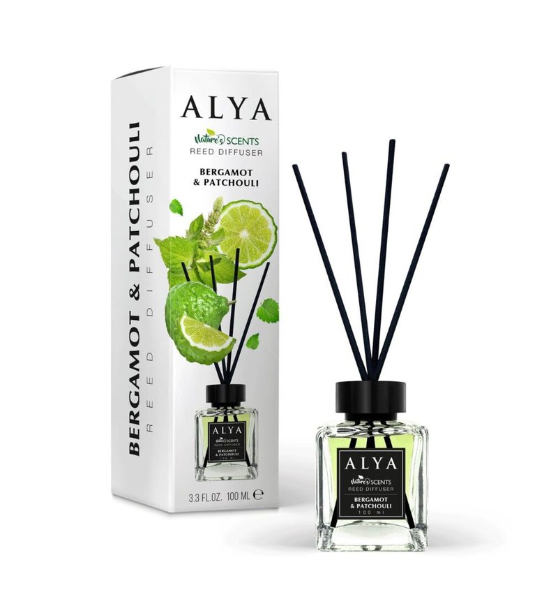 ALYA nature's scents αρωματικό χώρου με στικ bergamot και patchouli 100ml – Αρωματικά Χώρου