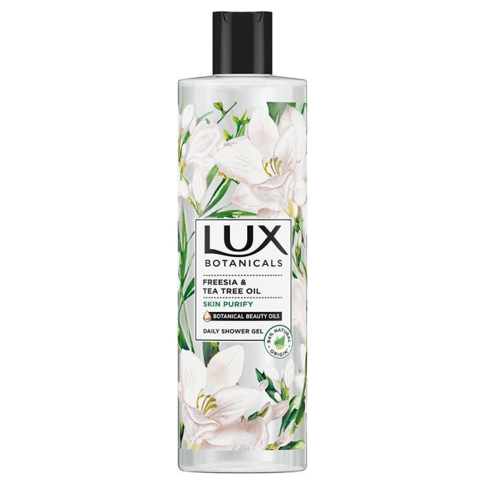 LUX αφρόλουτρο Botanicals skin purify freesia και tea tree oil 500ml – Αφρόλουτρα