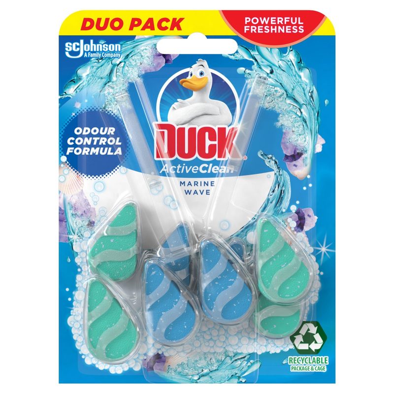 DUCK block wc αποσμητικό active clean marine waves 2x38,6gr – Καθαριστικά Μπάνιου