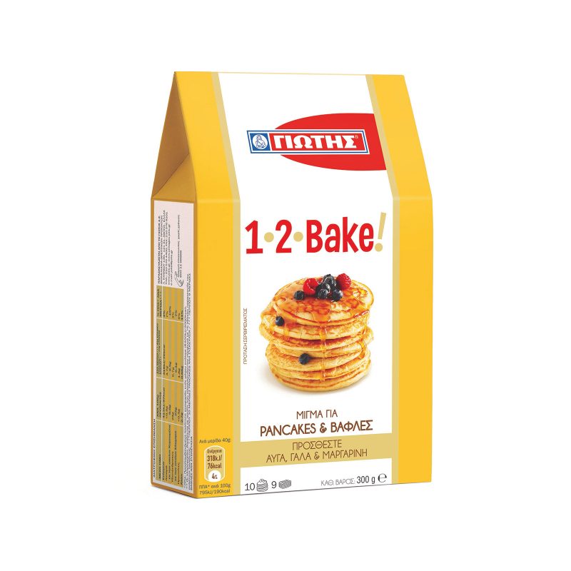 ΓΙΩΤΗΣ 1-2 bake μείγμα για pancakes και βάφλες 300gr – Γιώτης – Έτοιμα Μείγματα για Γλυκά
