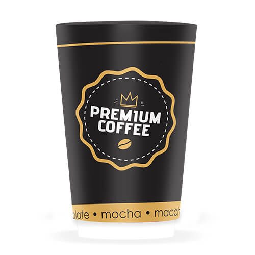GOLD PREMIUM COFFEE ποτήρι χάρτινο double wall 12οz-14oz 25τεμ – Ποτήρια μιας Χρήσης