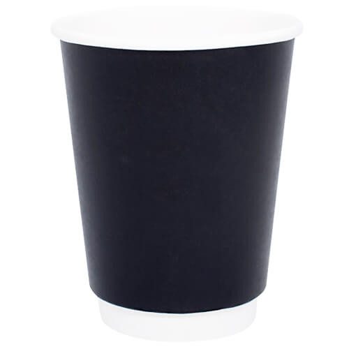 Ποτήρι χάρτινο μαύρο double wall 16oz 25τεμ – MrPanda – Ποτήρια μιας Χρήσης