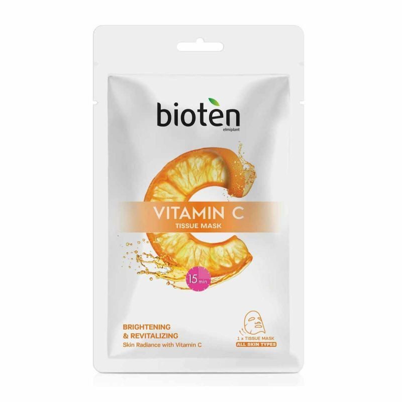 BIOTEN μάσκα προσώπου υφασμάτινη vitamin C 1τεμ – Μάσκες Ομορφιάς