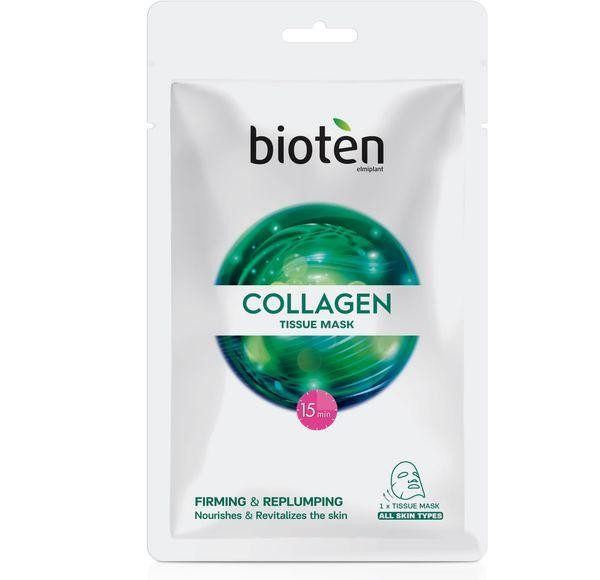 BIOTEN μάσκα προσώπου υφασμάτινη collagen 1τεμ – Μάσκες Ομορφιάς