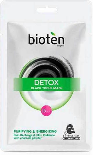 BIOTEN μάσκα προσώπου υφασμάτινη detox black 1τεμ – Μάσκες Ομορφιάς