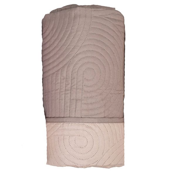 FLAMINGO Ultrasonic Ala κουβερλί 100% μικροϊνών moca και beige 220x240cm