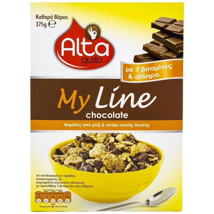 ALTA Gusto Δημητριακά My Line Chocolate 375gr