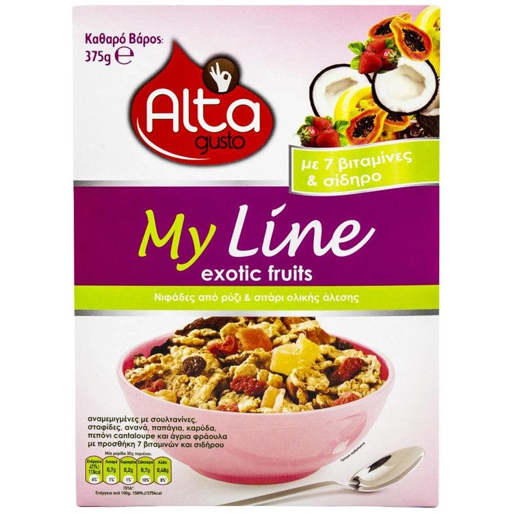 ALTA Gusto Δημητριακά My Line Exotic Fruits 375gr