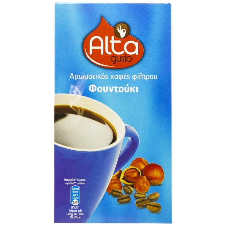 ALTA Gusto Καφές Φίλτρου Άρωμα Φουντούκι 250gr – Καφέδες
