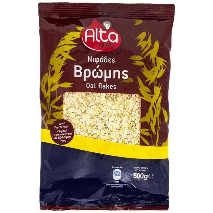ALTA Gusto Νιφάδες Βρώμης 500gr – Δημητριακά