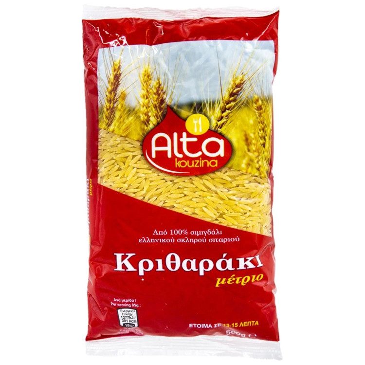 ALTA Kouzina Κριθαράκι Μέτριο 500gr – Ζυμαρικά