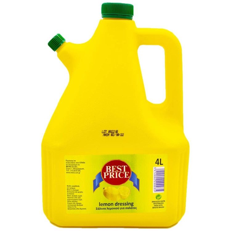 Best Price σάλτσα λεμονιού 4lt – Σάλτσες και Dressings