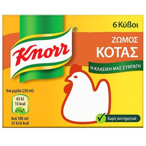 KNORR ζωμός κότας 6τεμ – Υλικά Μαγειρικής