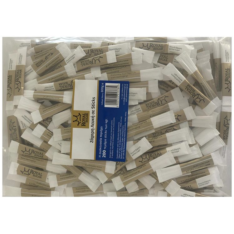 ROYAL Ζάχαρη Λευκή Sticks 200τεμ – Ζάχαρη και Υποκατάστατα