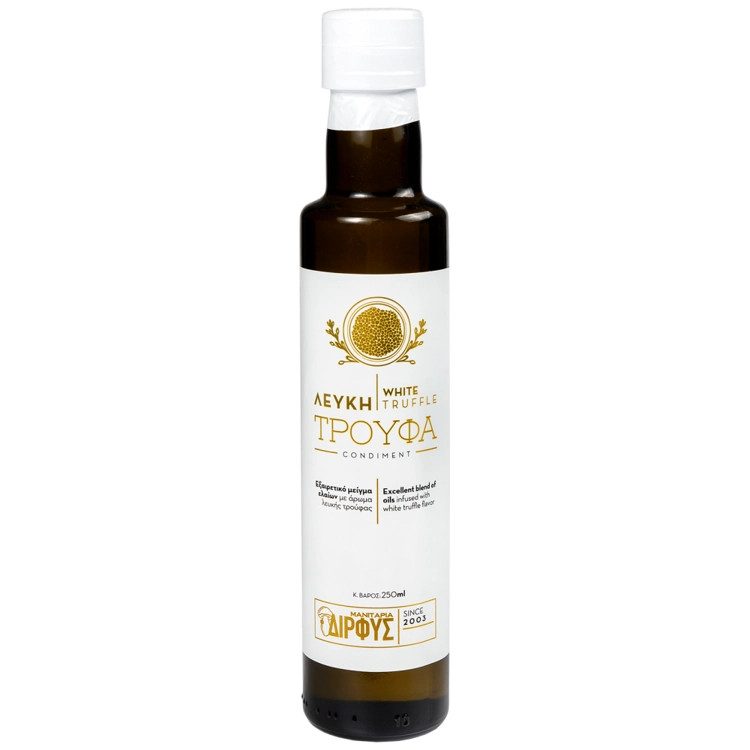 ΔΙΡΦΥΣ λάδι λευκής τρούφας condiment 250ml – Μανιτάρια Δίρφυς – Σπορέλαιο