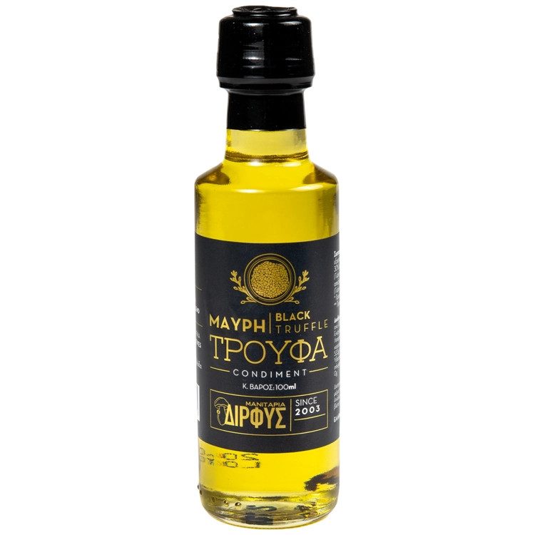 ΔΙΡΦΥΣ λάδι μαύρης τρούφας condiment 100ml – Μανιτάρια Δίρφυς – Σπορέλαιο