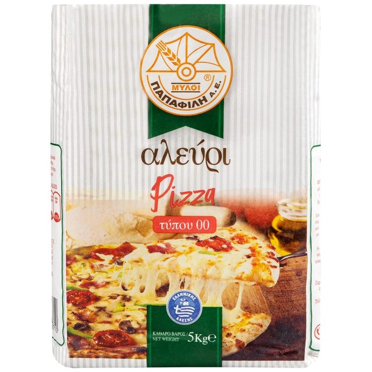 ΜΥΛΟΙ ΠΑΠΑΦΙΛΗ αλεύρι πίτσας 5kg – Μύλοι Παπαφίλη