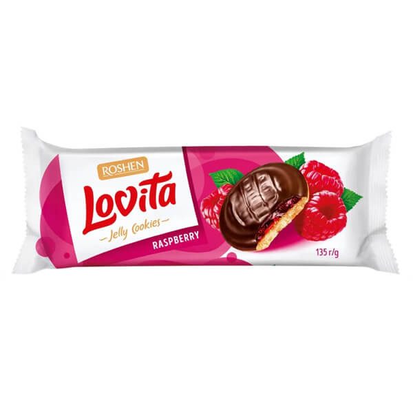 ROSHEN μπισκότα lovita jelly cookies με βατόμουρο 135gr