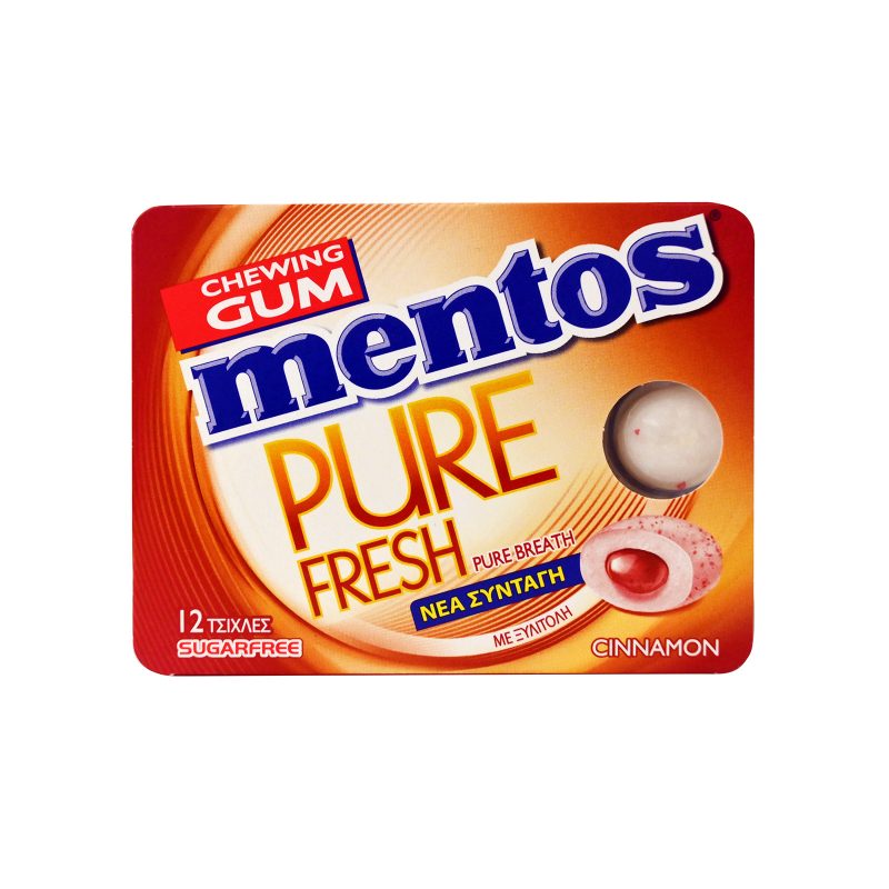 MENTOS τσίχλες pure fresh κανέλα 18gr – Καραμέλες, Γλειφιτζούρια και Τσίχλες
