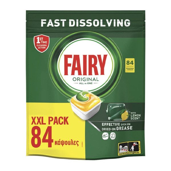 FAIRY ταμπλέτες πλυντηρίου πιάτων all in one λεμόνι 84τεμ – Απορρυπαντικά Πλυντηρίου Πιάτων