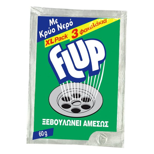 FLUP αποφρακτικό για κρύο νερό 3x60gr – Καθαριστικά Μπάνιου